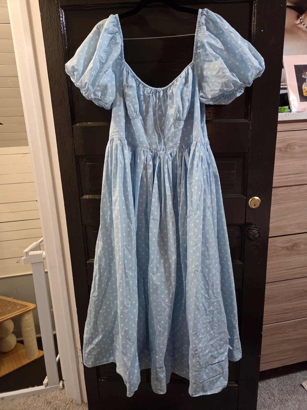 Selkie Baby Blue Polka Dot Twilight Dress